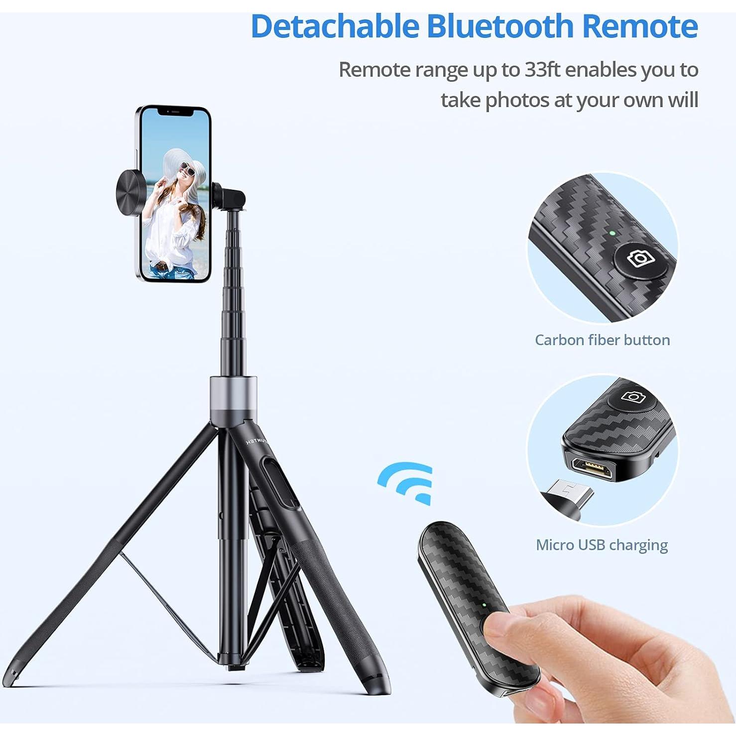 ATUMTEK Trípode para Selfies 152 cm con Control Remoto