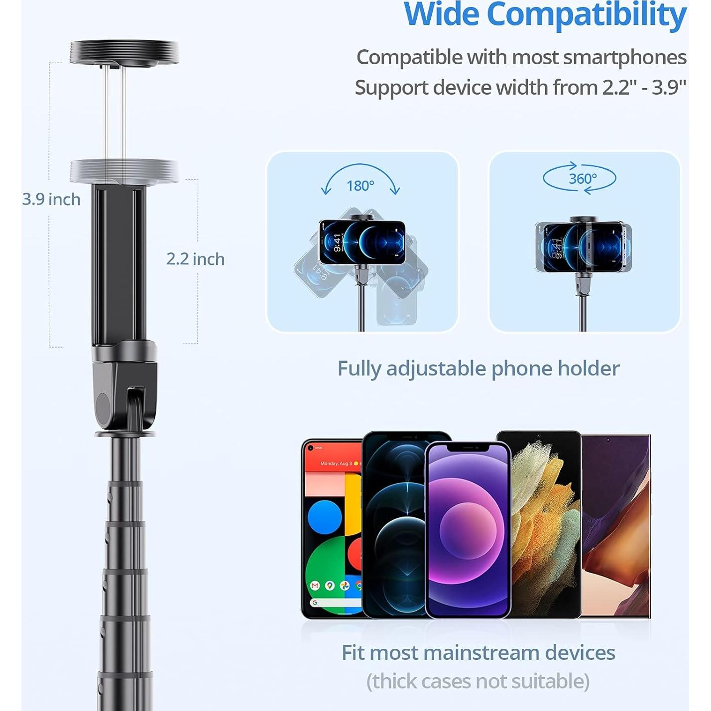 ATUMTEK Trípode para Selfies 152 cm con Control Remoto