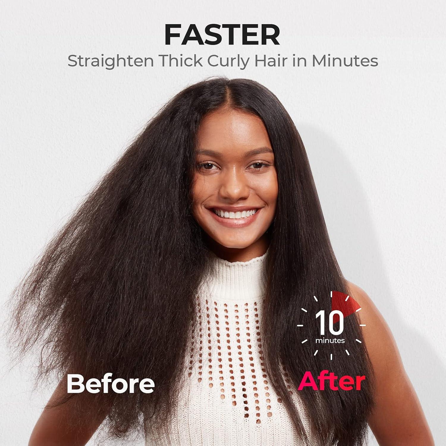 Cepillo Alisador TYMO HC105 - Cerámica, 16 Temperaturas, Negro