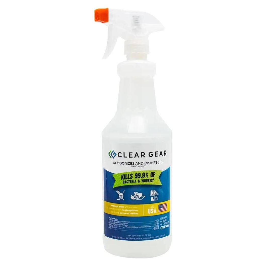 Desinfectante Clear Gear 32 Oz - Spray para Equipos Deportivos