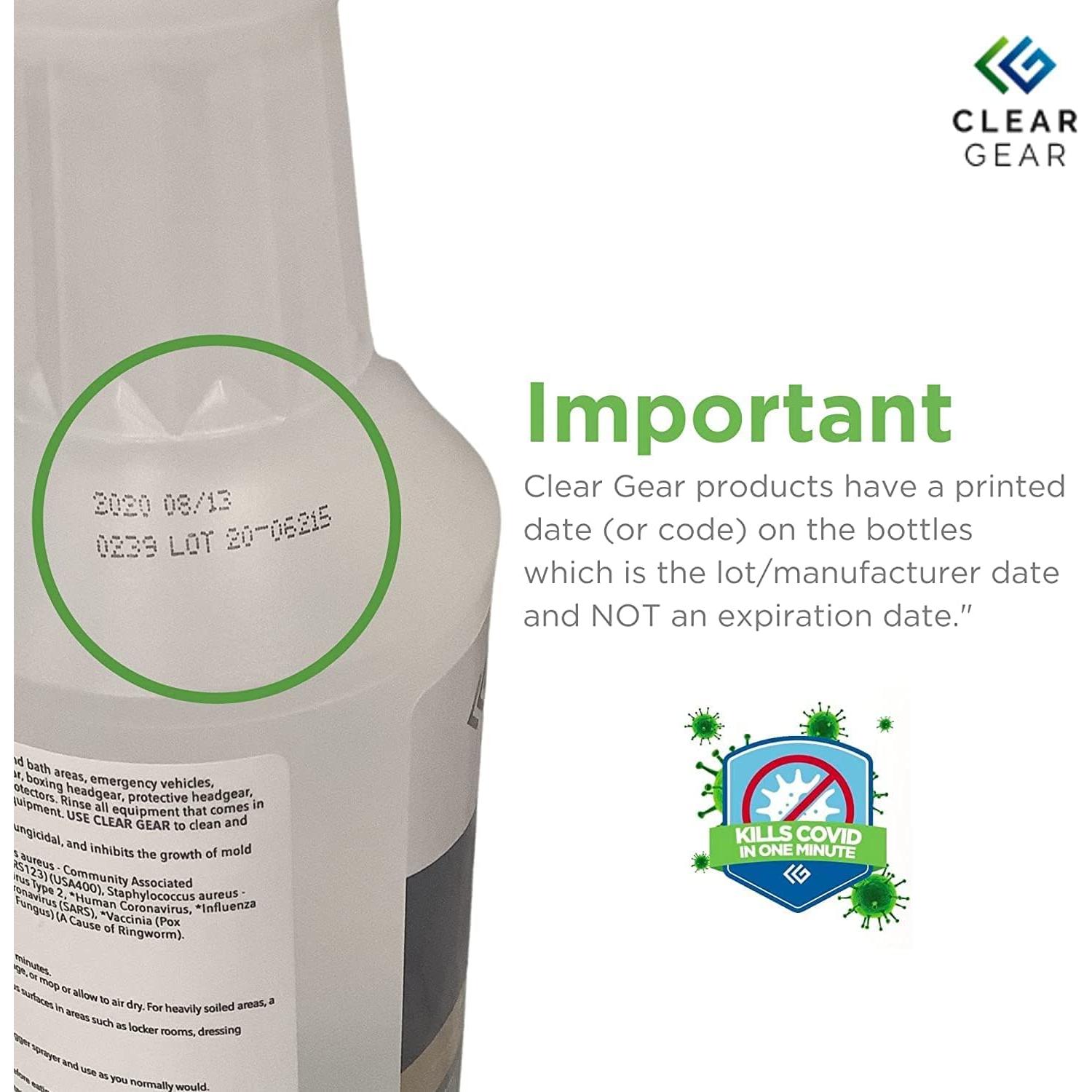 Desinfectante Clear Gear 32 Oz - Spray para Equipos Deportivos