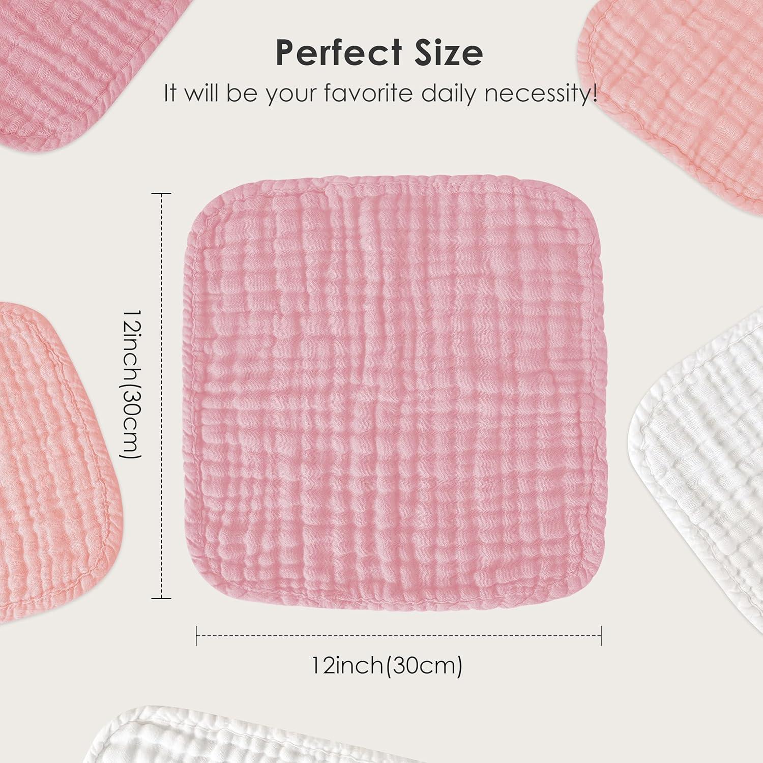 Paños de Muselina para Bebés Sunny zzzZZ - 12 Piezas 30x30 cm