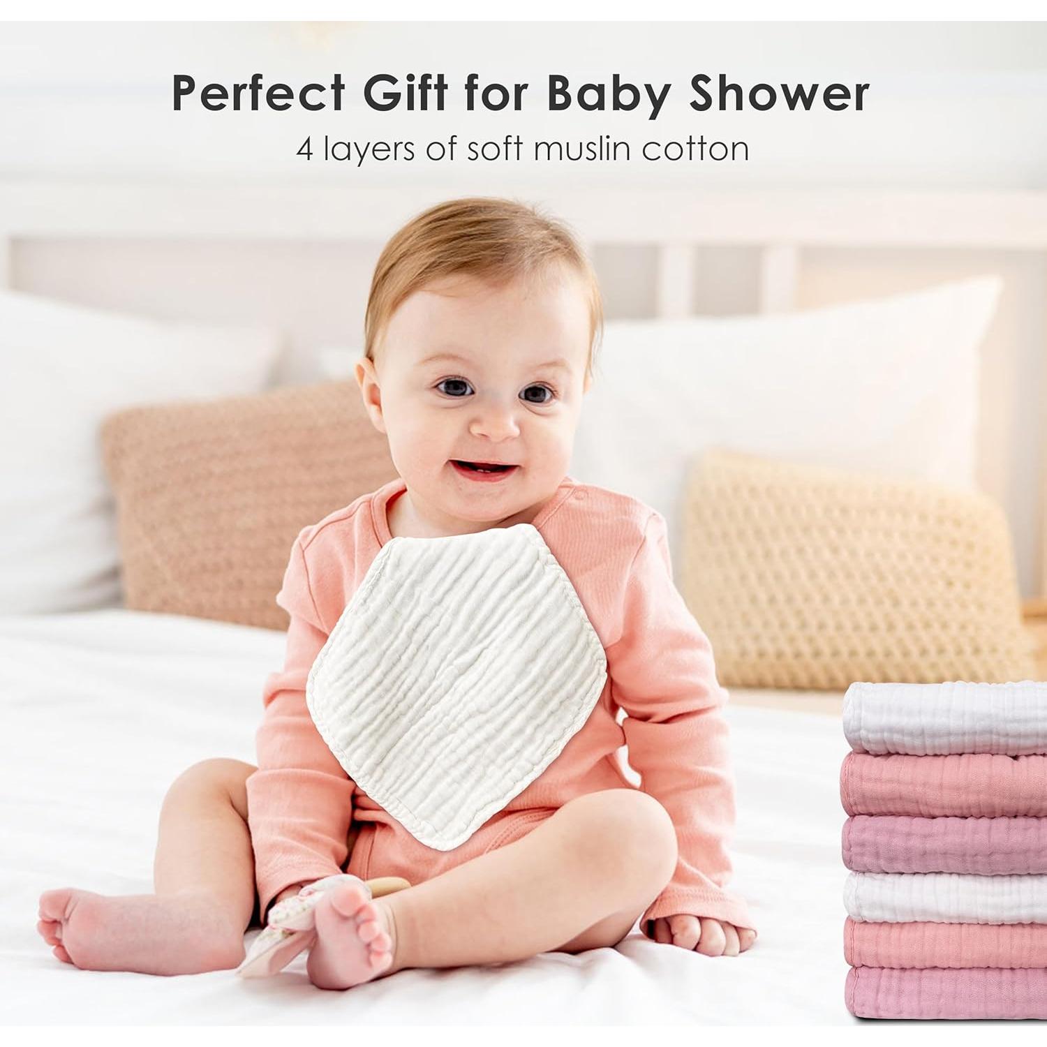 Paños de Muselina para Bebés Sunny zzzZZ - 12 Piezas 30x30 cm