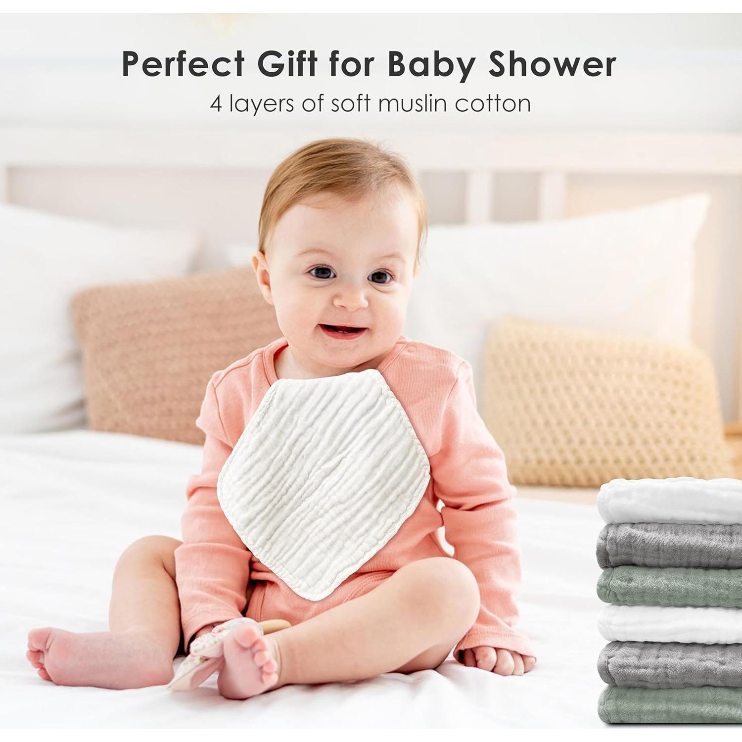 Paños de Muselina para Bebés Sunny zzzZZ - 12 Piezas 30x30 cm