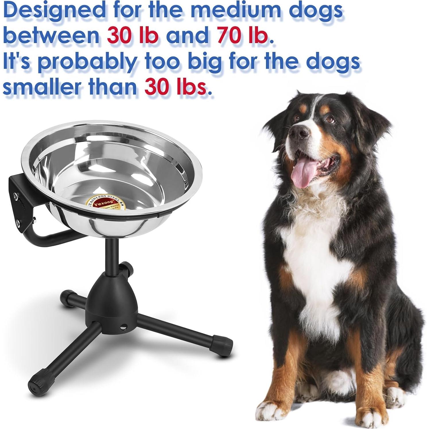 Cuenco Elevado para Perros Vexong Mediano Ajustable 2L