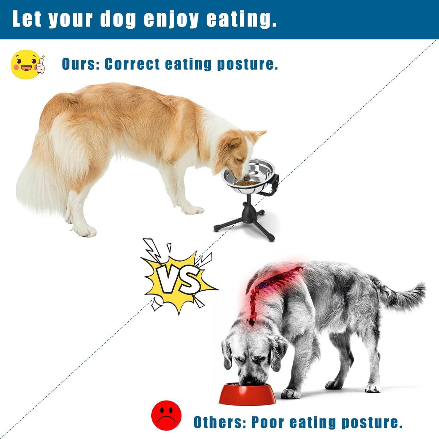 Cuenco Elevado para Perros Vexong Mediano Ajustable 2L