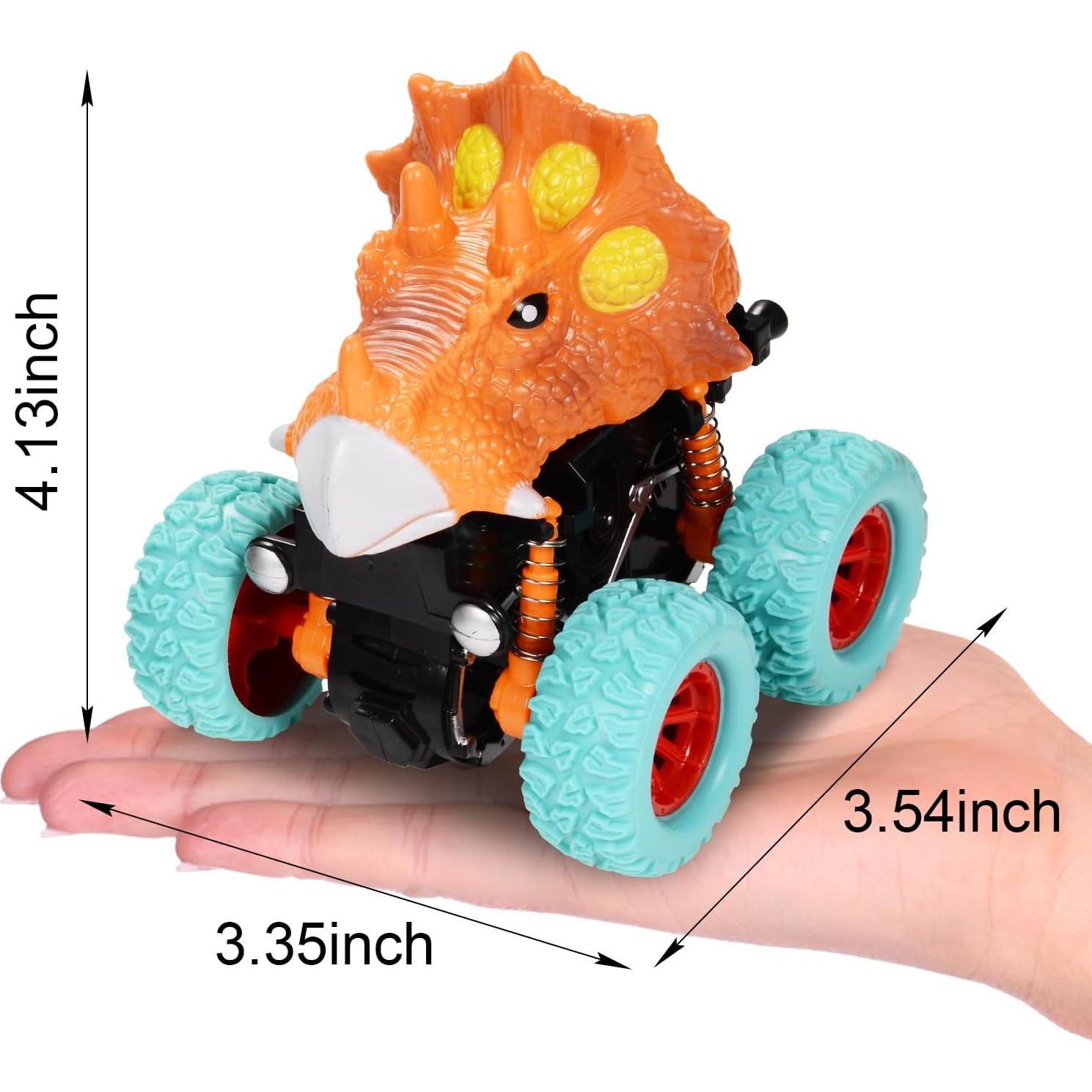 Juguetes Dinosaurio Beestech Camión Monstruo Fricción 4 Piezas