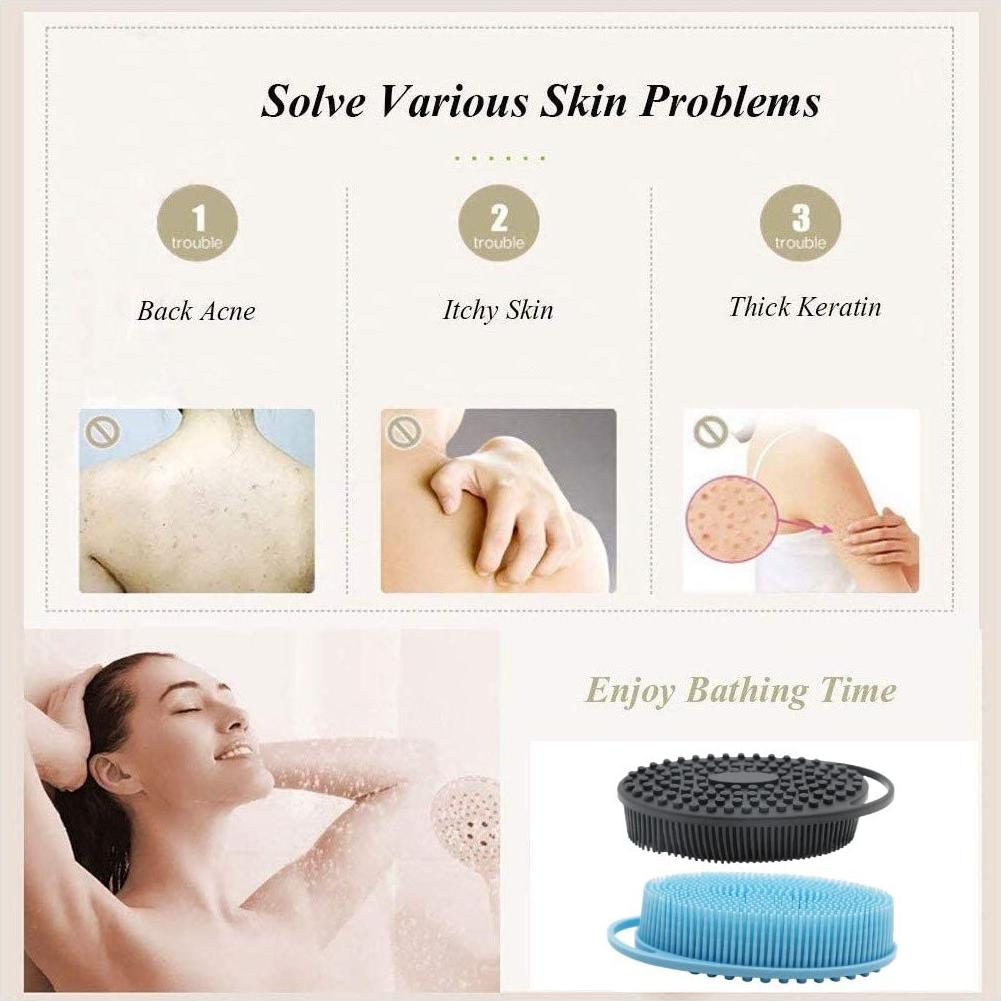 Paquete de 2 Esponjas de Silicona Higoney para Baño 13.5x8cm