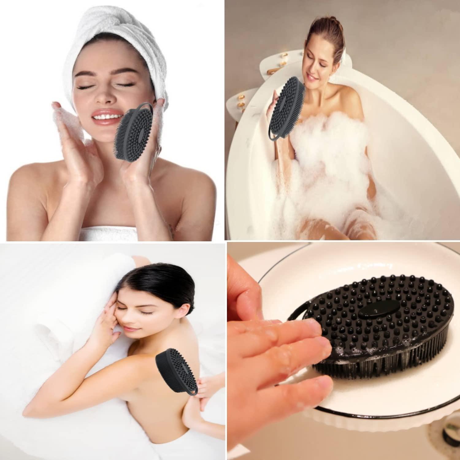 Paquete de 2 Esponjas de Silicona Higoney para Baño 13.5x8cm