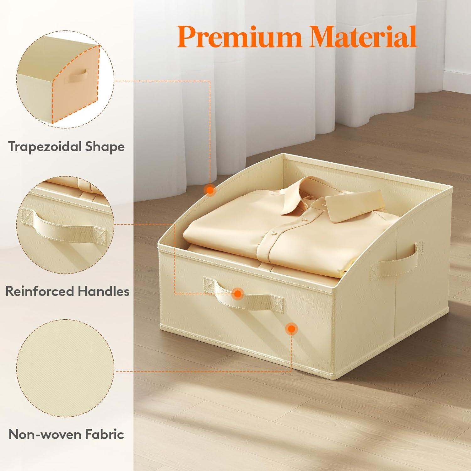 Cestas de Almacenamiento Lifewit 6 Piezas Trapezoidales Beige