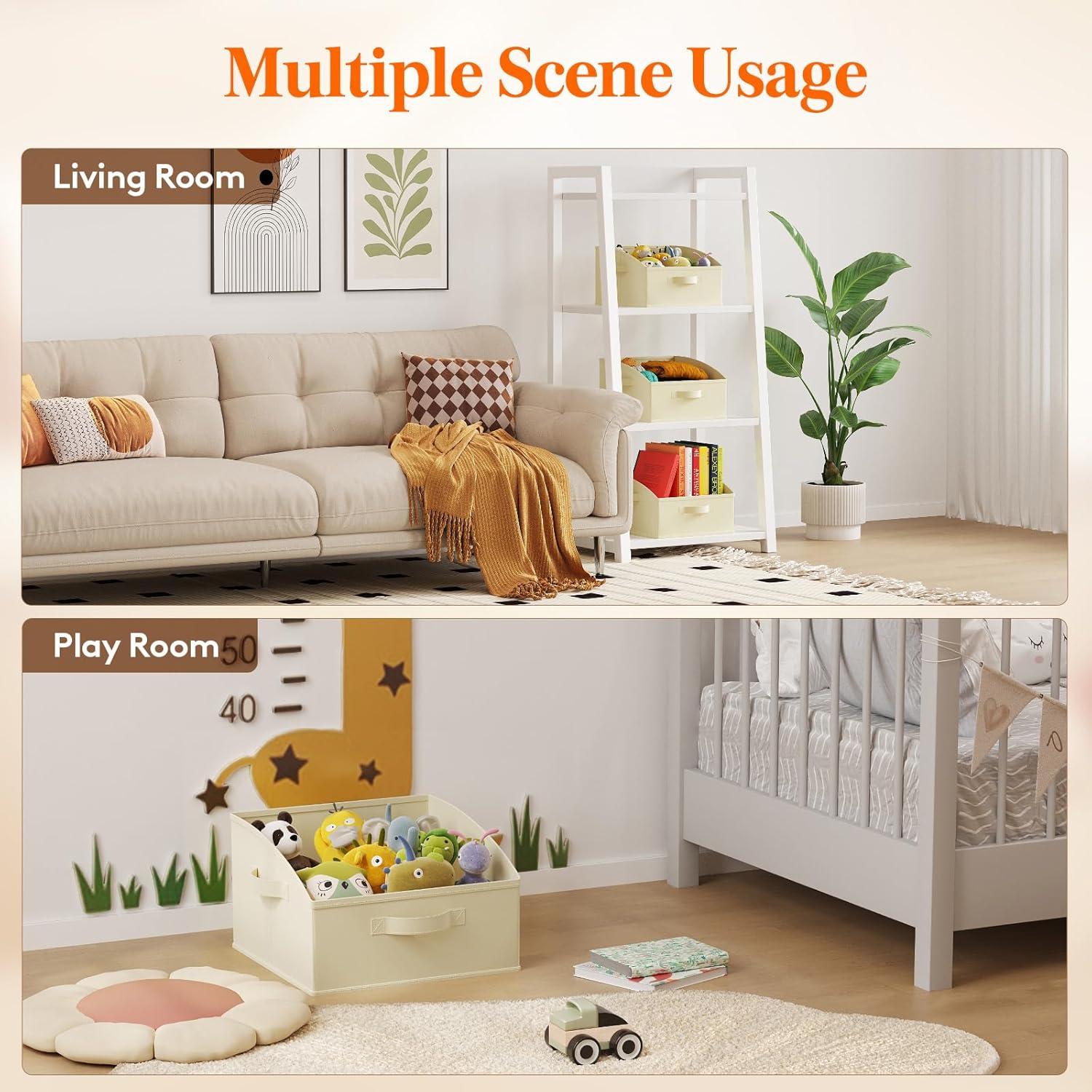 Cestas de Almacenamiento Lifewit 6 Piezas Trapezoidales Beige