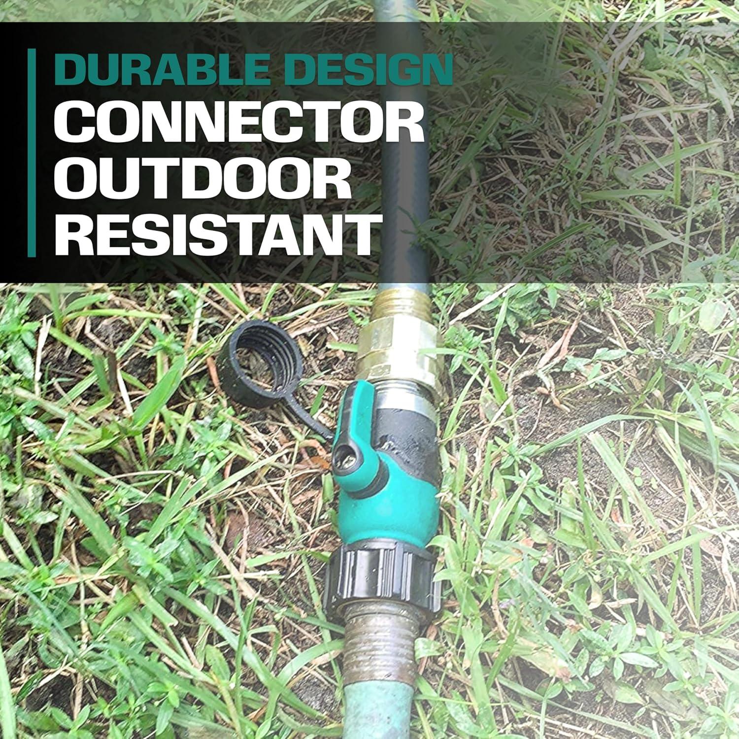 Conector de Manguera de Jardín 2WAYZ con Válvula de Cierre