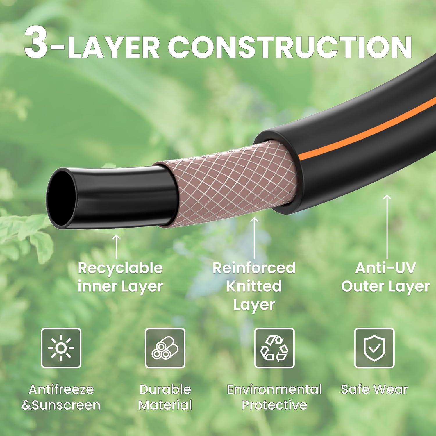 Manguera de Jardín Giraffe Tools 2.5m Híbrida Flexible Resistente