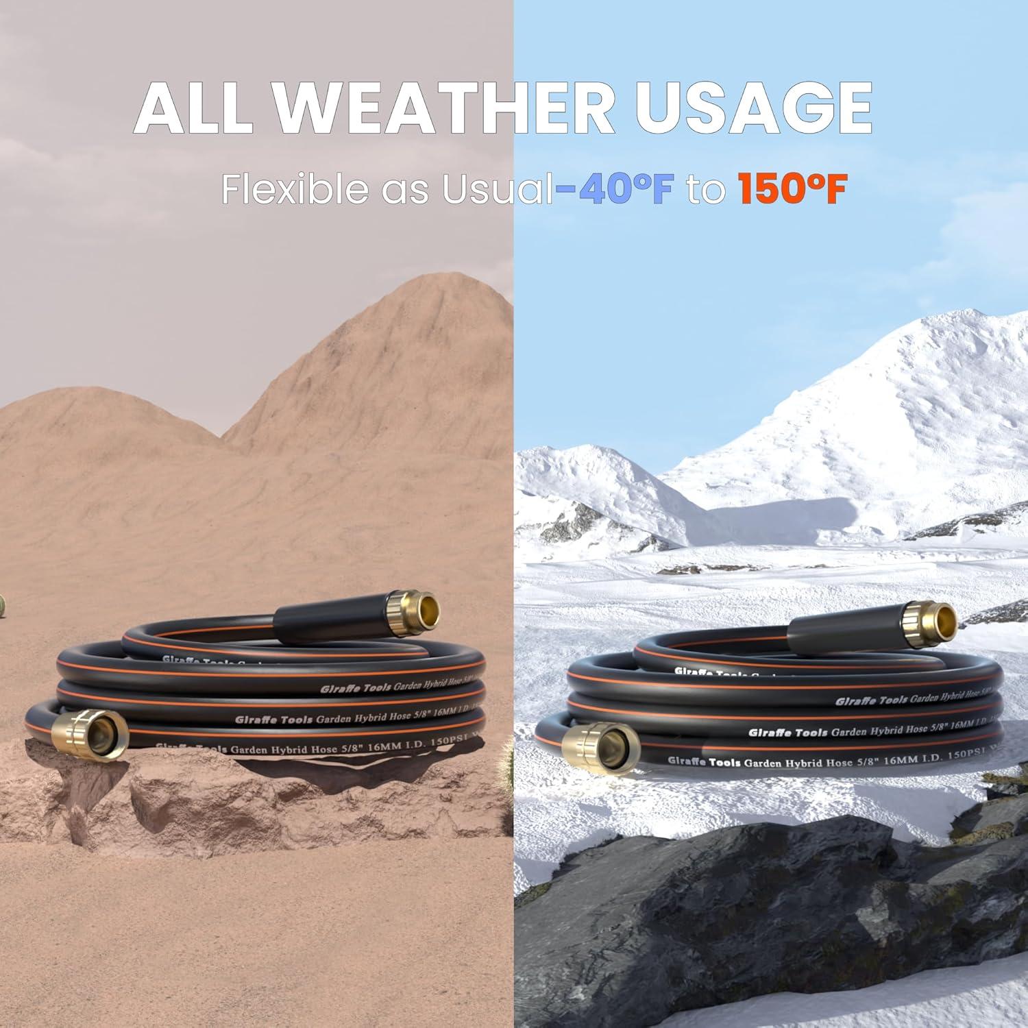 Manguera de Jardín Giraffe Tools 2.5m Híbrida Flexible Resistente