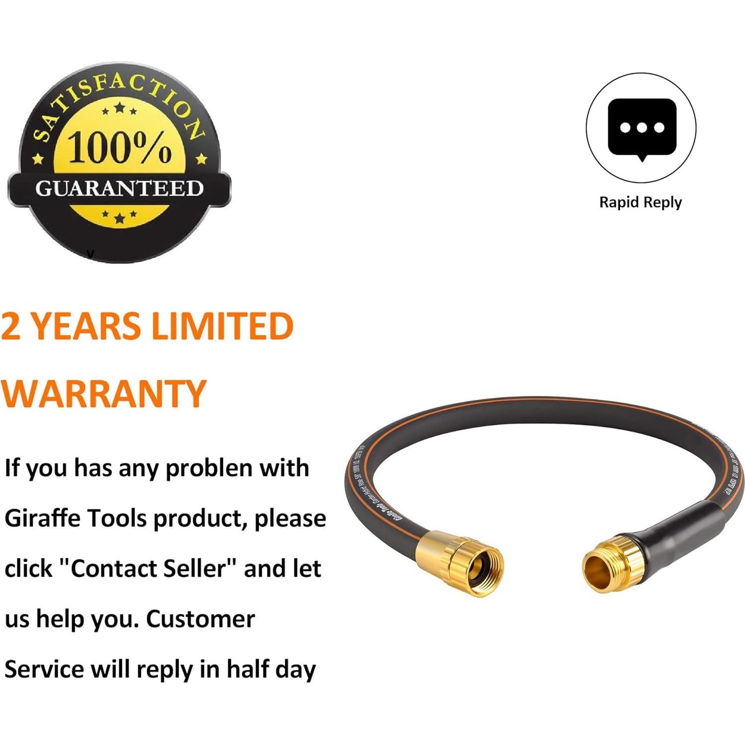 Manguera de Jardín Giraffe Tools 2.5m Híbrida Flexible Resistente