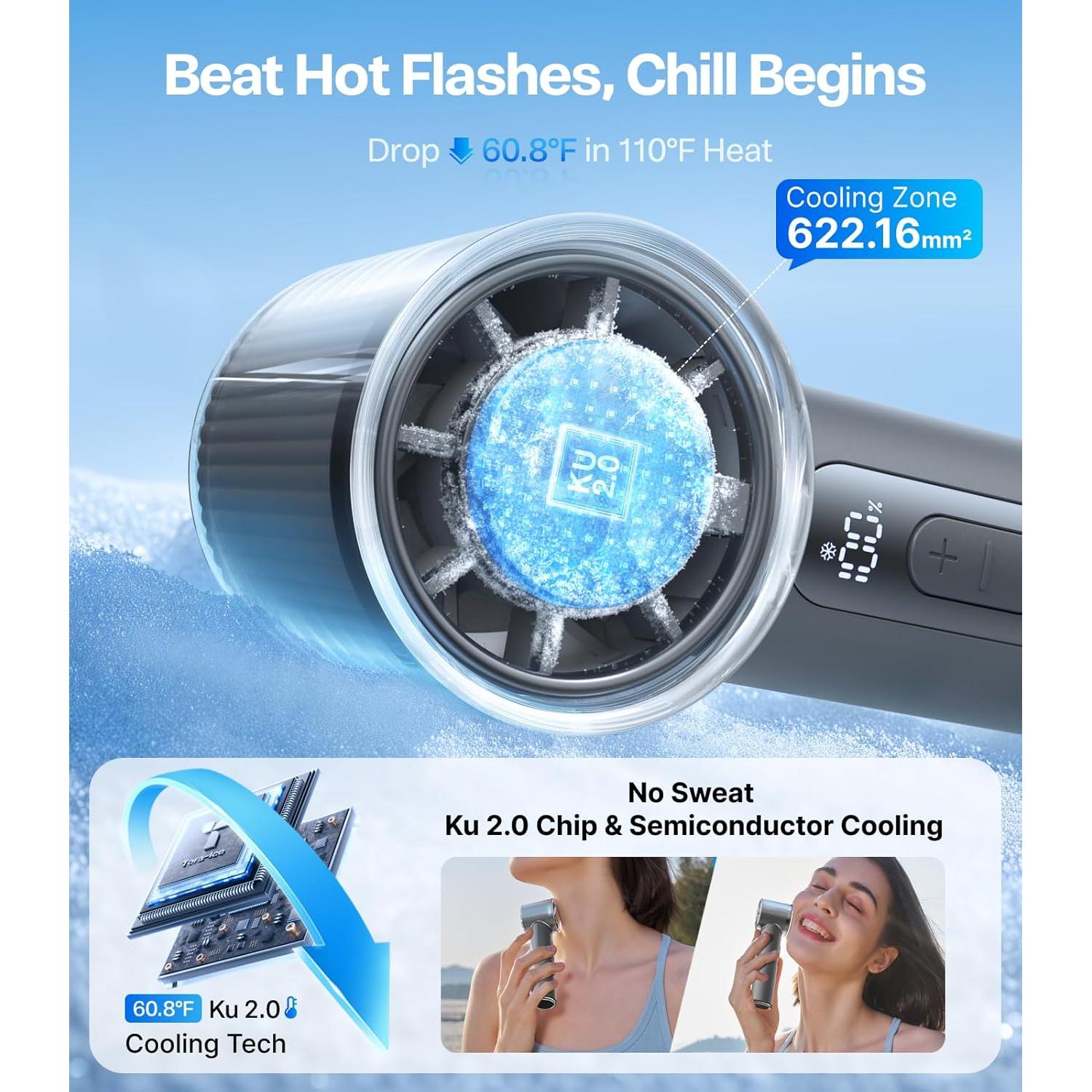 Ventilador de Mano TORRAS COOLiFY iva 5000mAh Ajustable