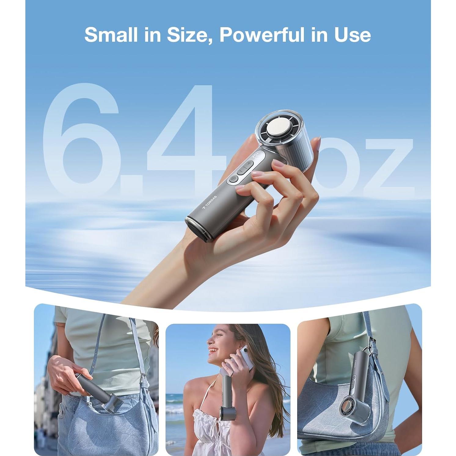 Ventilador de Mano TORRAS COOLiFY iva 5000mAh Ajustable