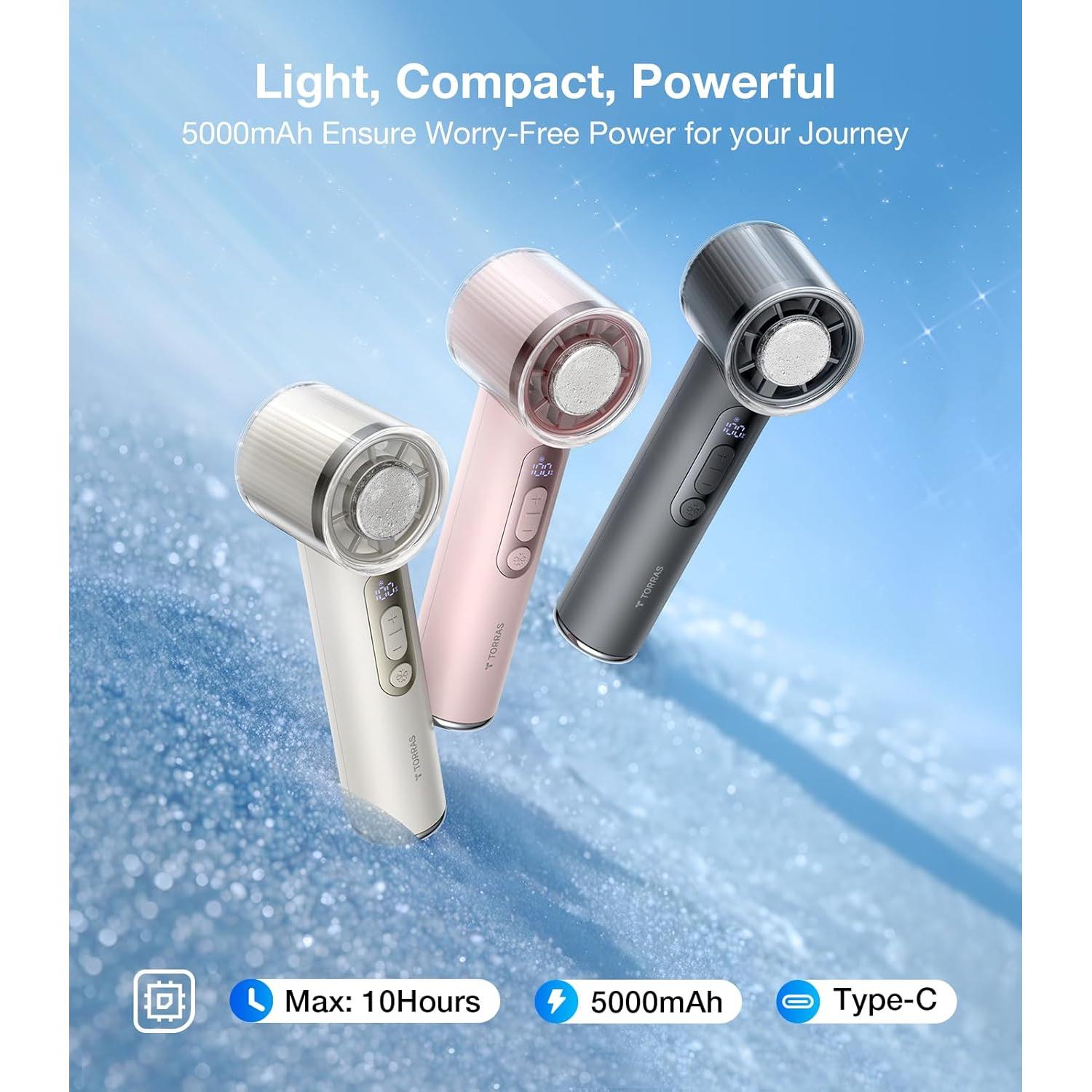 Ventilador de Mano TORRAS COOLiFY iva 5000mAh Ajustable