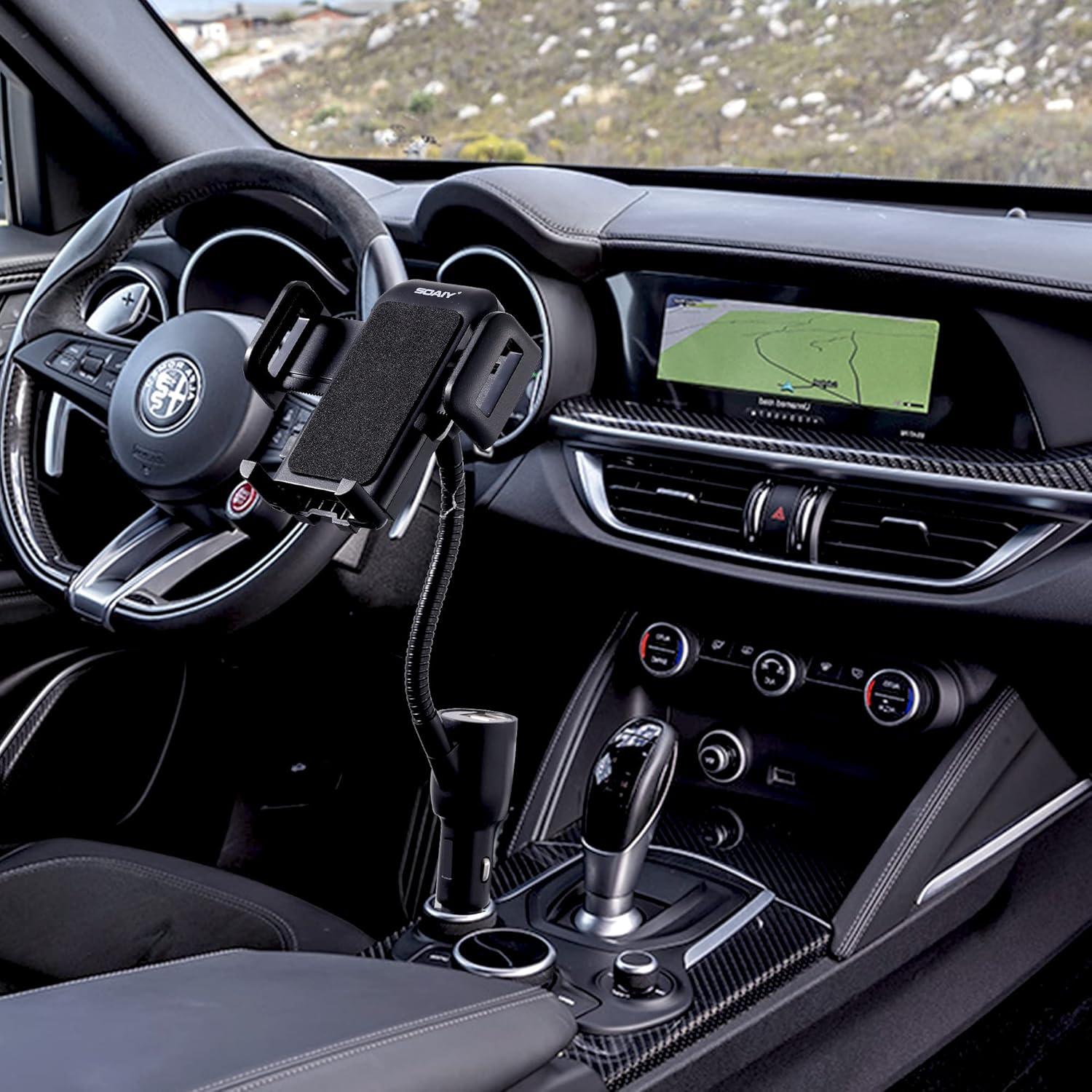 Soporte para Coche SOAIY 3-en-1 con Cargador USB 3.1A