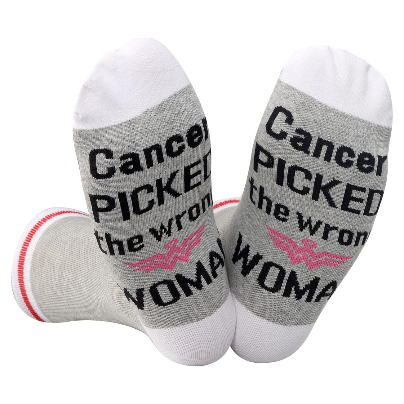 Calcetines GJTIM Regalo Divertido para Mujeres Cáncer