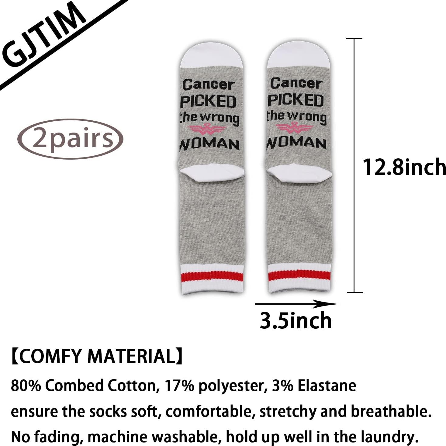 Calcetines GJTIM Regalo Divertido para Mujeres Cáncer