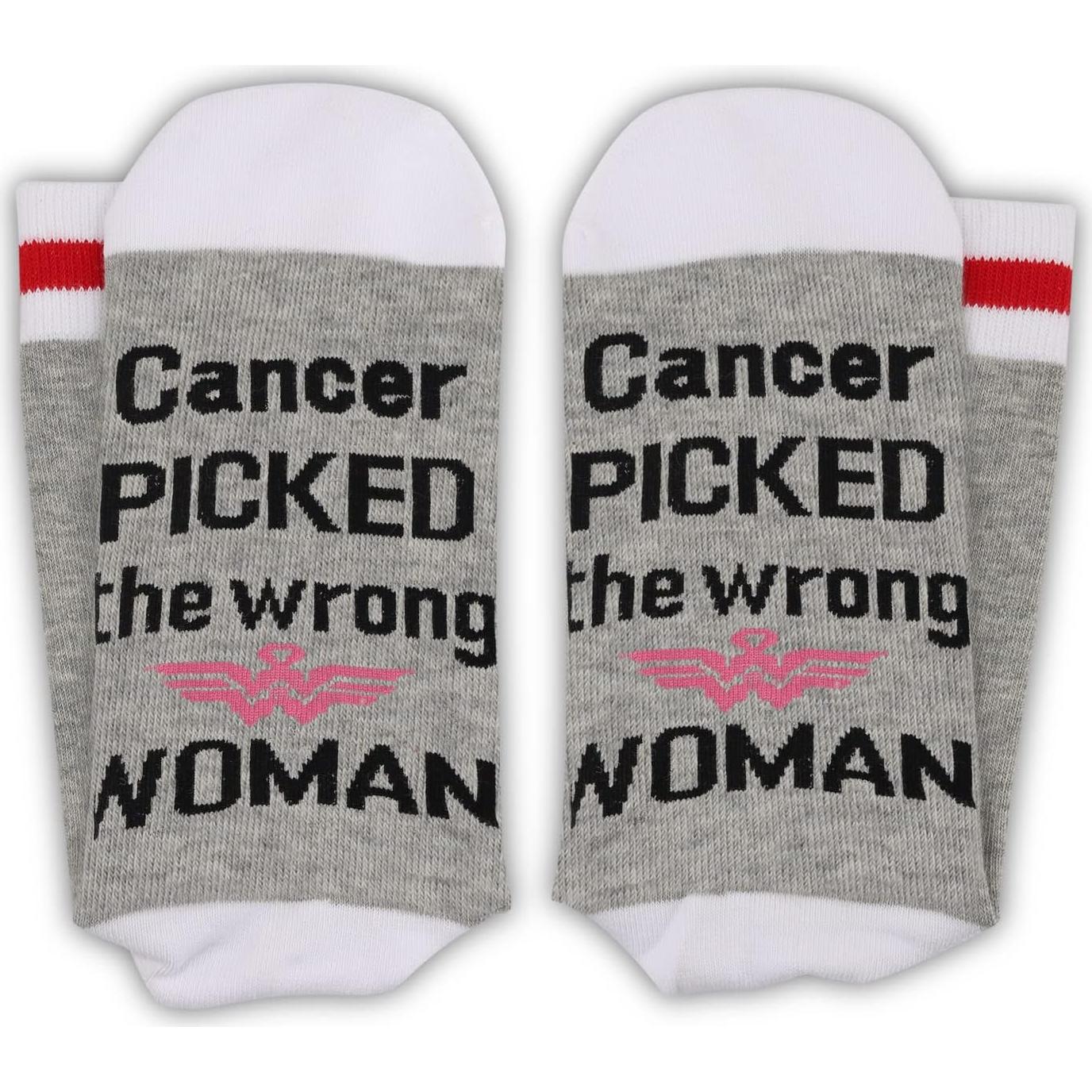 Calcetines GJTIM Regalo Divertido para Mujeres Cáncer