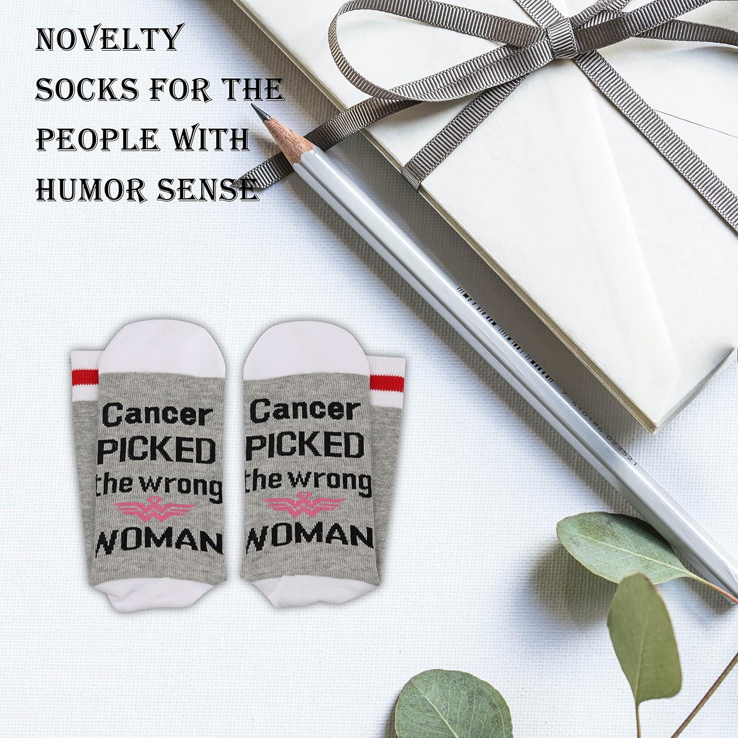 Calcetines GJTIM Regalo Divertido para Mujeres Cáncer