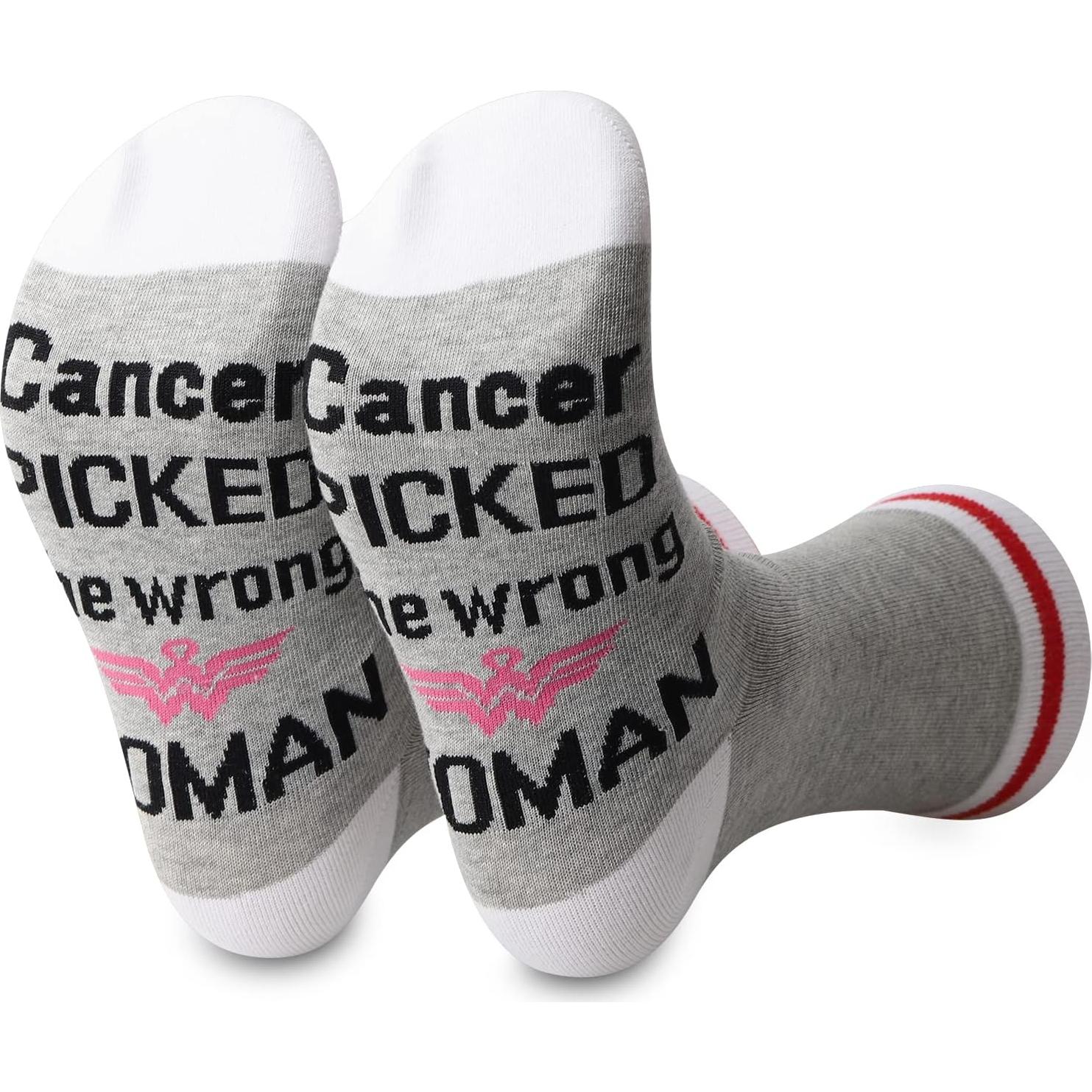 Calcetines GJTIM Regalo Divertido para Mujeres Cáncer