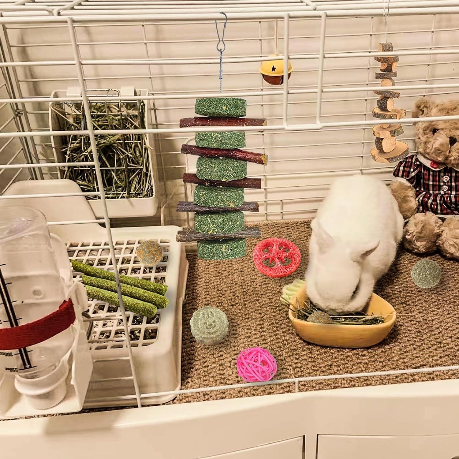 Juguetes de Masticar para Conejos Grddaef 20 Pcs Naturales