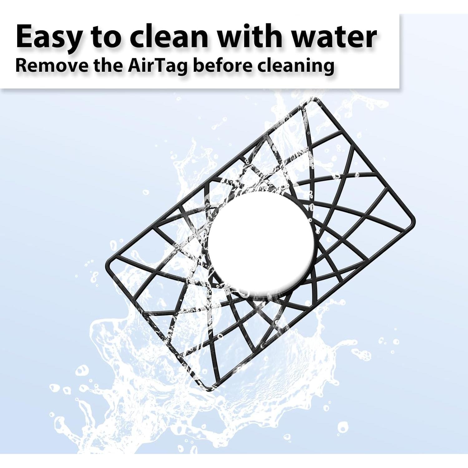 Soporte de Cartera AirTag WALNEW Negro 2 Paquetes Ultra Delgado