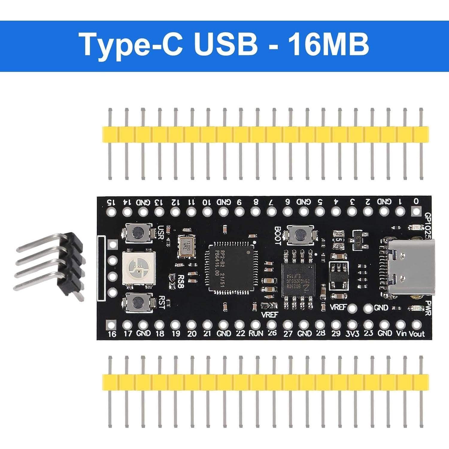 Placa Base RP2040 DWEII Tipo-C USB-C 16MB para Raspberry Pi