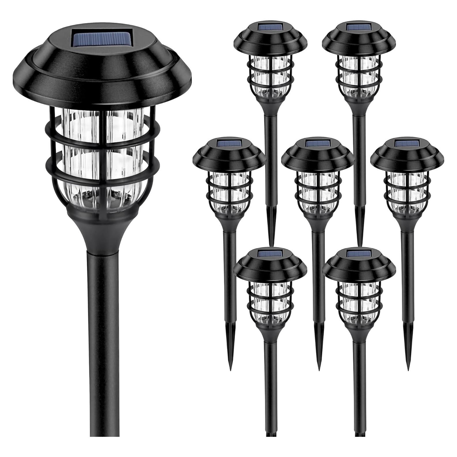 Luces Solares SOLPEX para Jardín, Paquete de 8, Blanco Frío