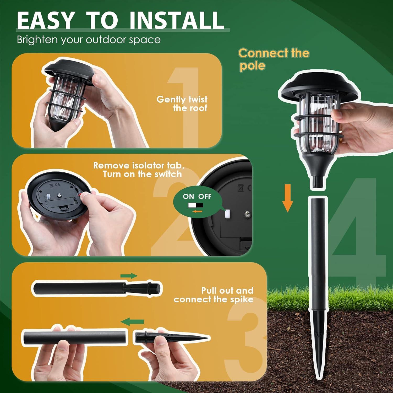 Luces Solares SOLPEX para Jardín, Paquete de 8, Blanco Frío