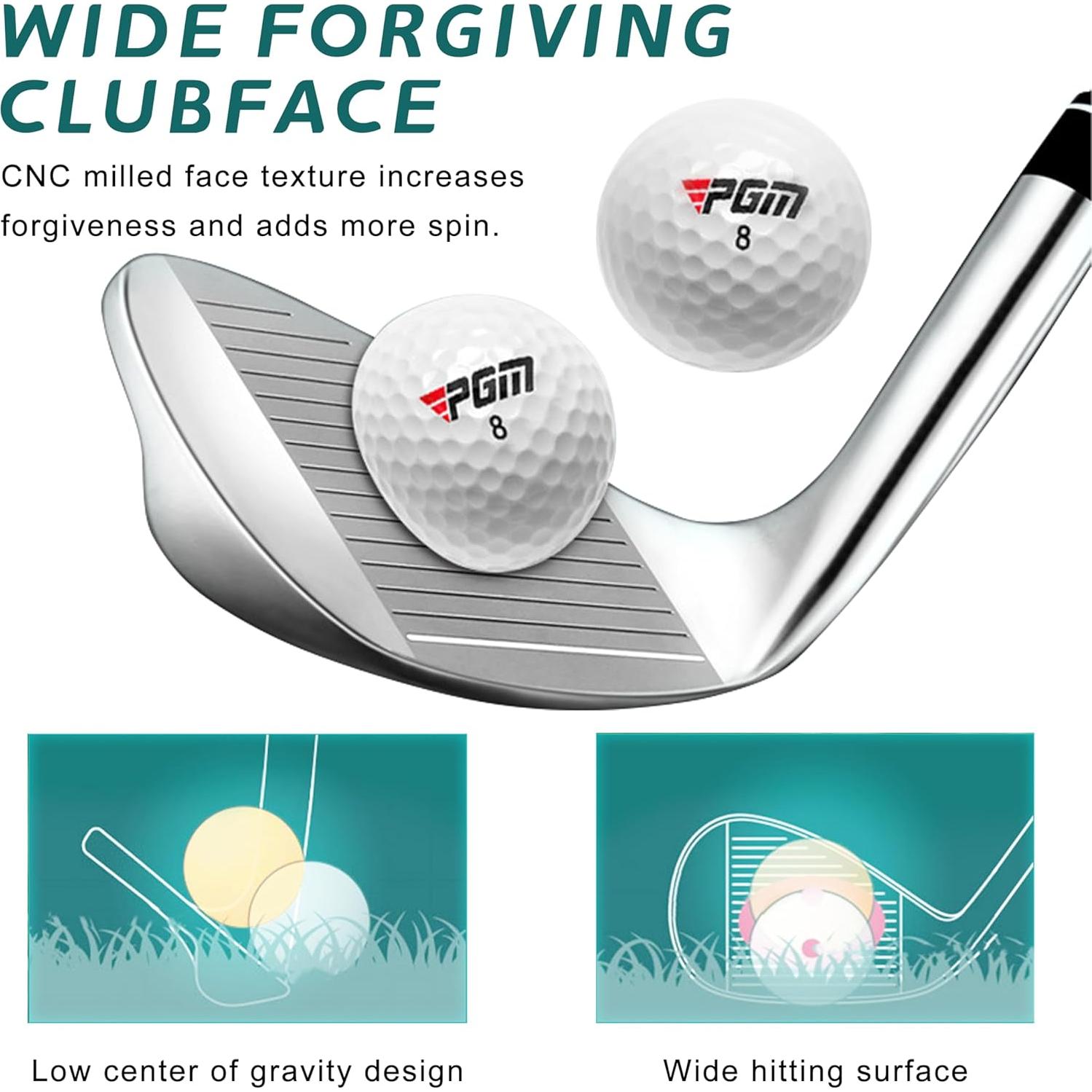 Juego de Palos de Golf PGM para Mujeres 12 Piezas con Bolsa