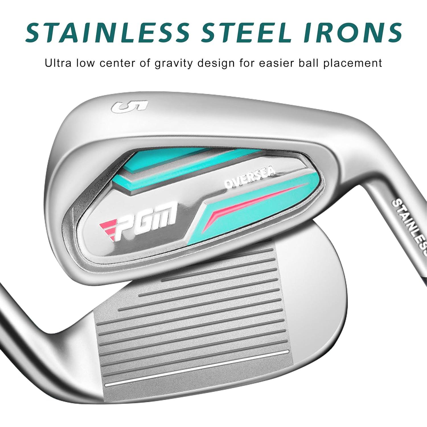 Juego de Palos de Golf PGM para Mujeres 12 Piezas con Bolsa