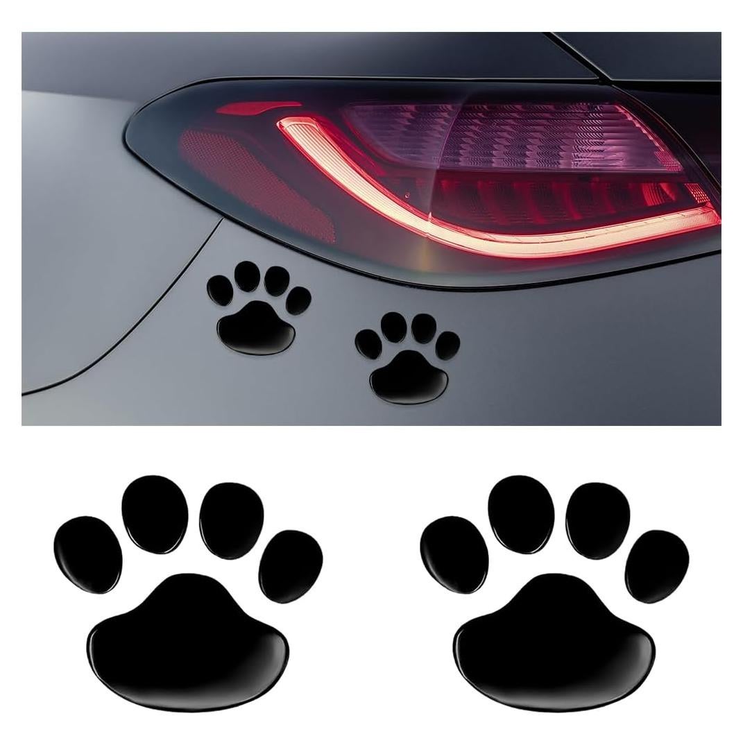 2 PCS Pegatinas Huella de Perro Suvnie Impermeables 6x7 cm