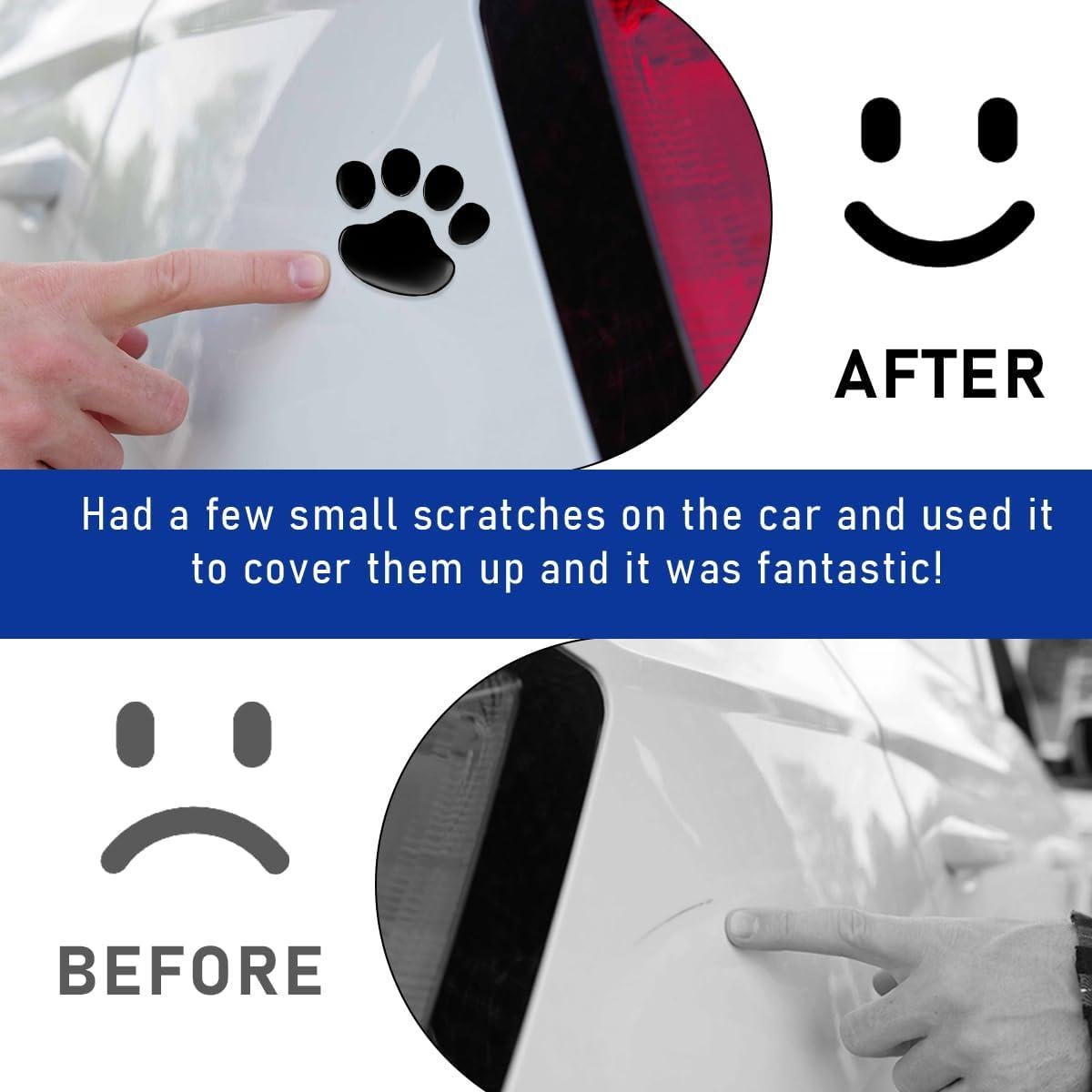 2 PCS Pegatinas Huella de Perro Suvnie Impermeables 6x7 cm