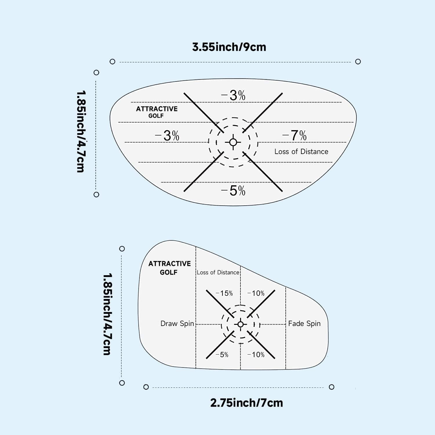 Cintas de Impacto de Golf ATTRACTIVE 200PCS Autoenseñanza