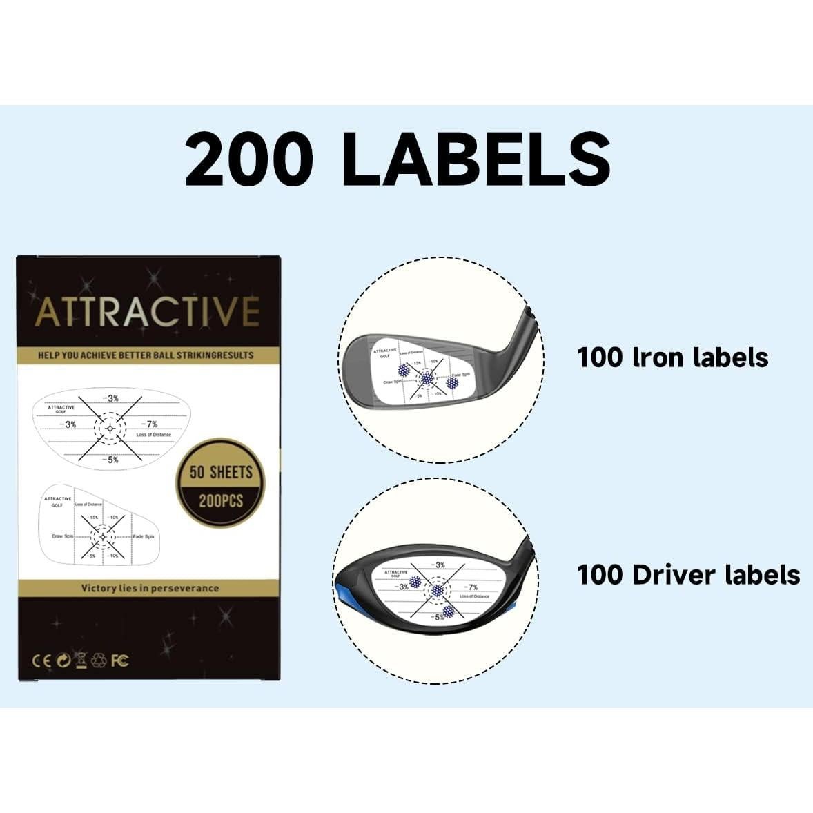Cintas de Impacto de Golf ATTRACTIVE 200PCS Autoenseñanza