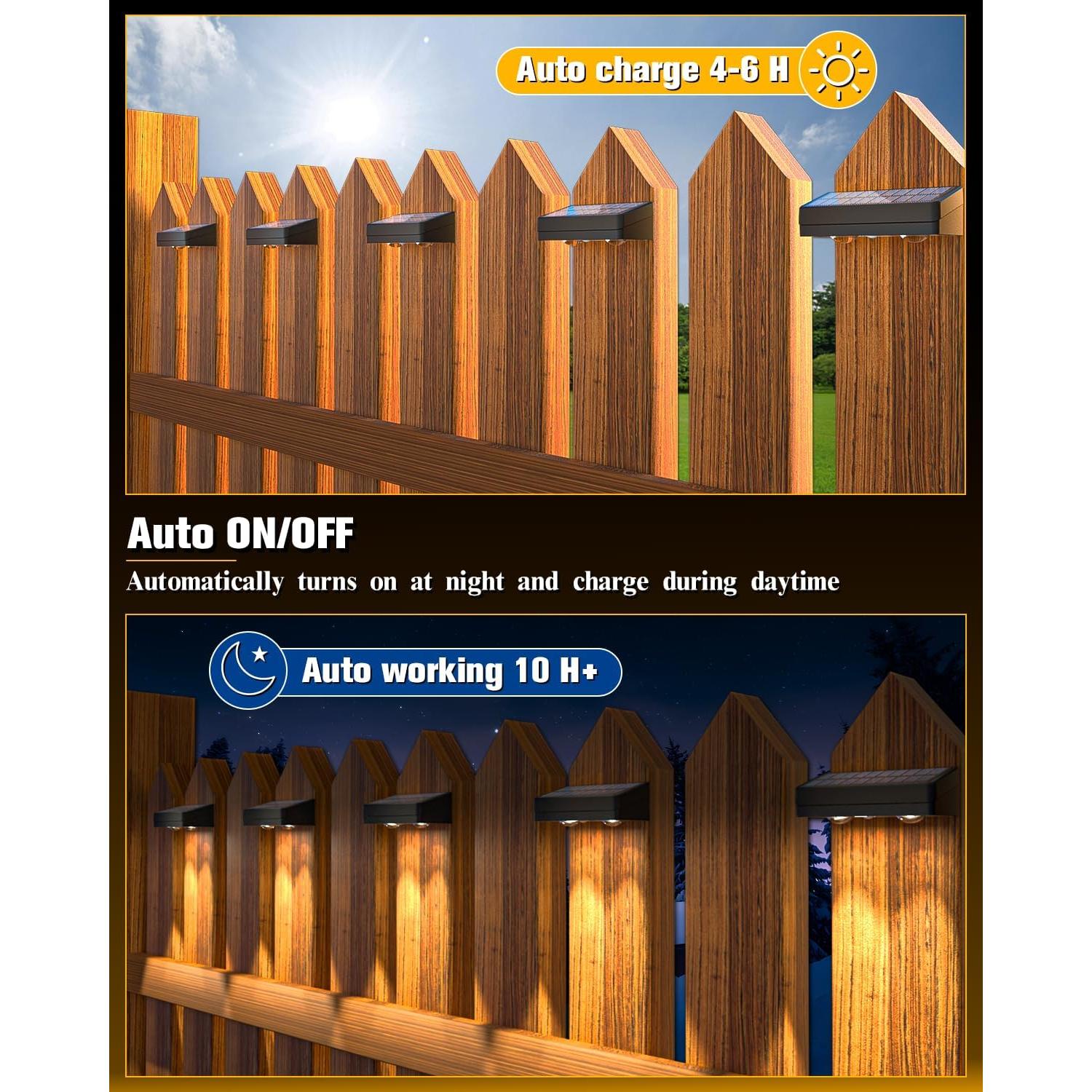 Luces Solares JOFIOS Paquete de 12, 50 Lúmenes RGB