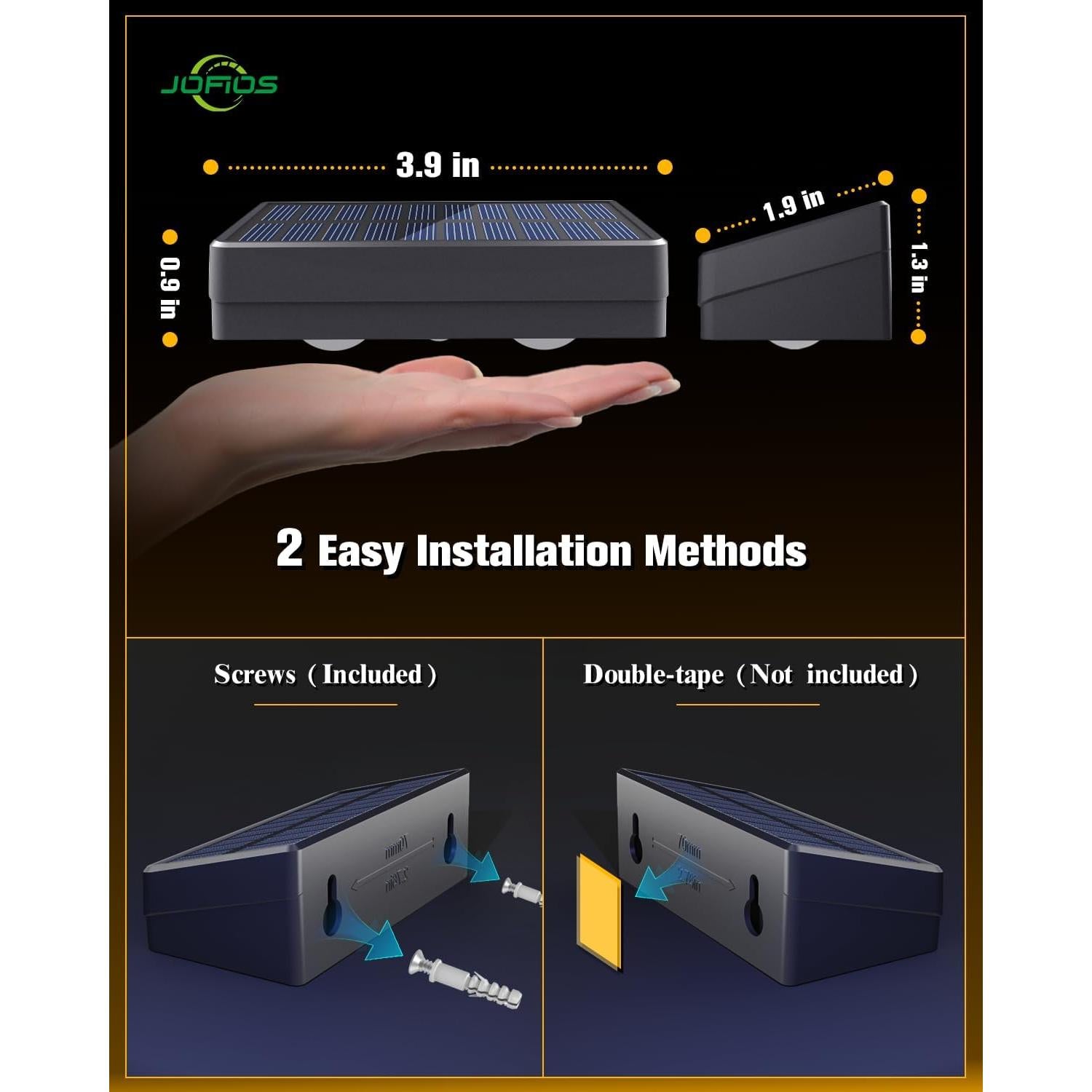 Luces Solares JOFIOS Paquete de 12, 50 Lúmenes RGB