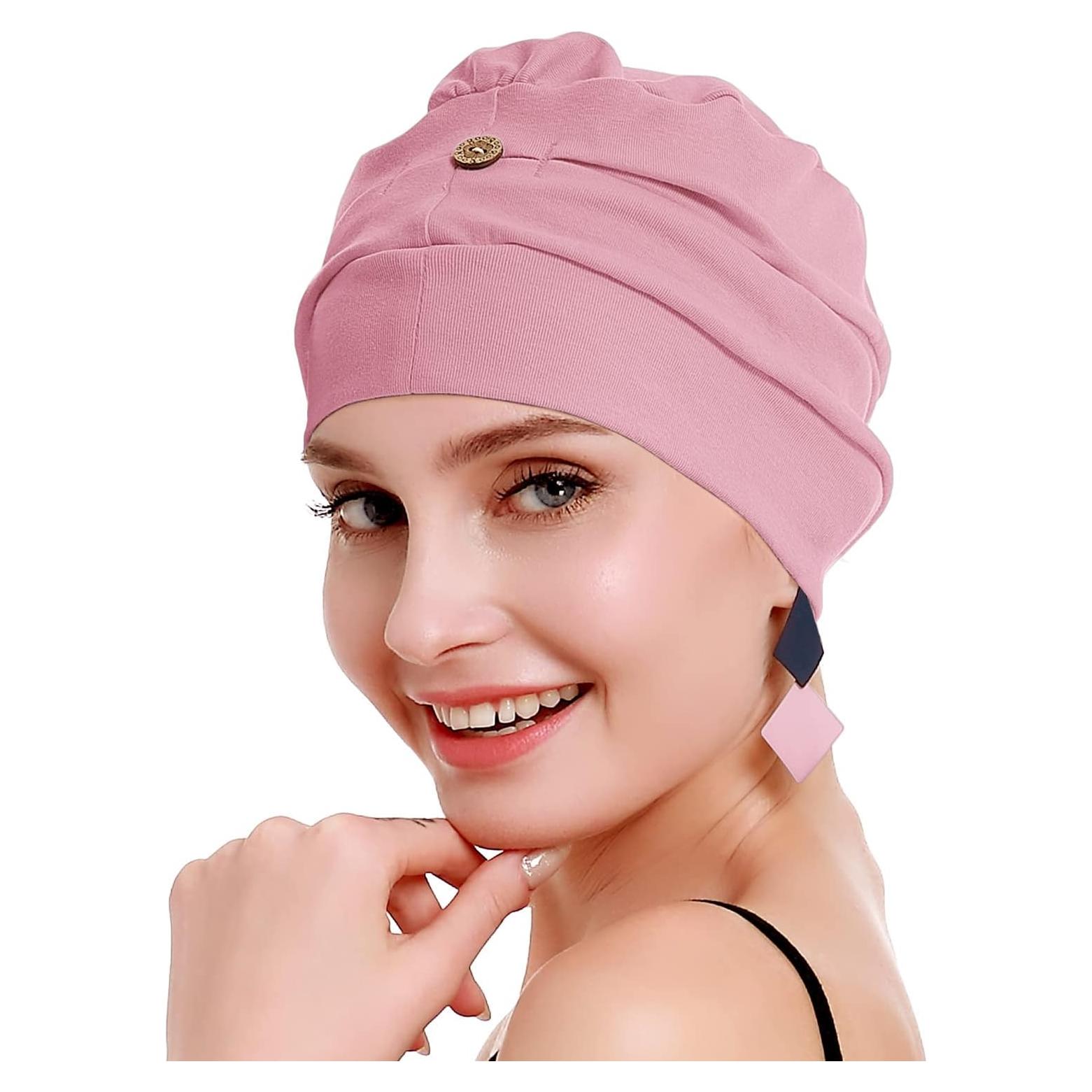 Gorro de Quimioterapia OSVYO Algodón Orgánico Rosa