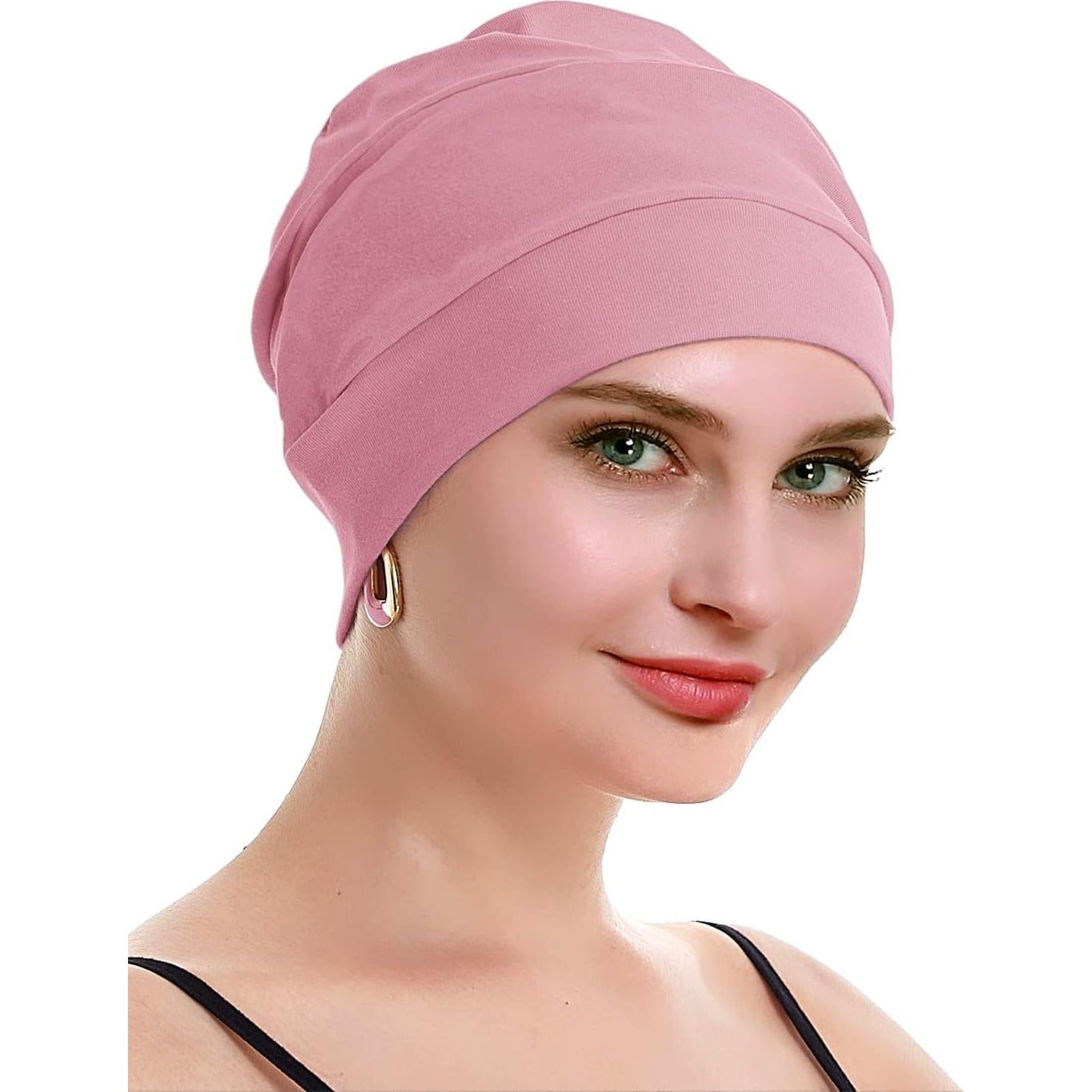 Gorro de Quimioterapia OSVYO Algodón Orgánico Rosa