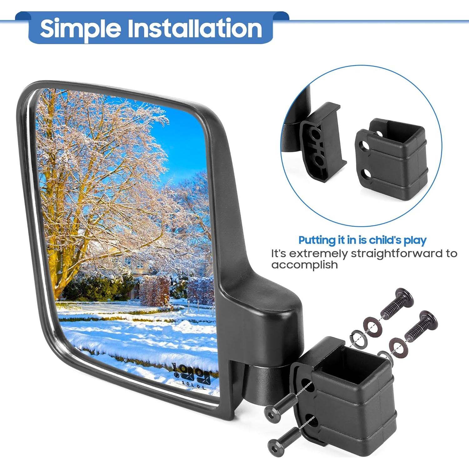 Espejos Laterales 9.99WORLD MALL para Carro de Golf Plegables