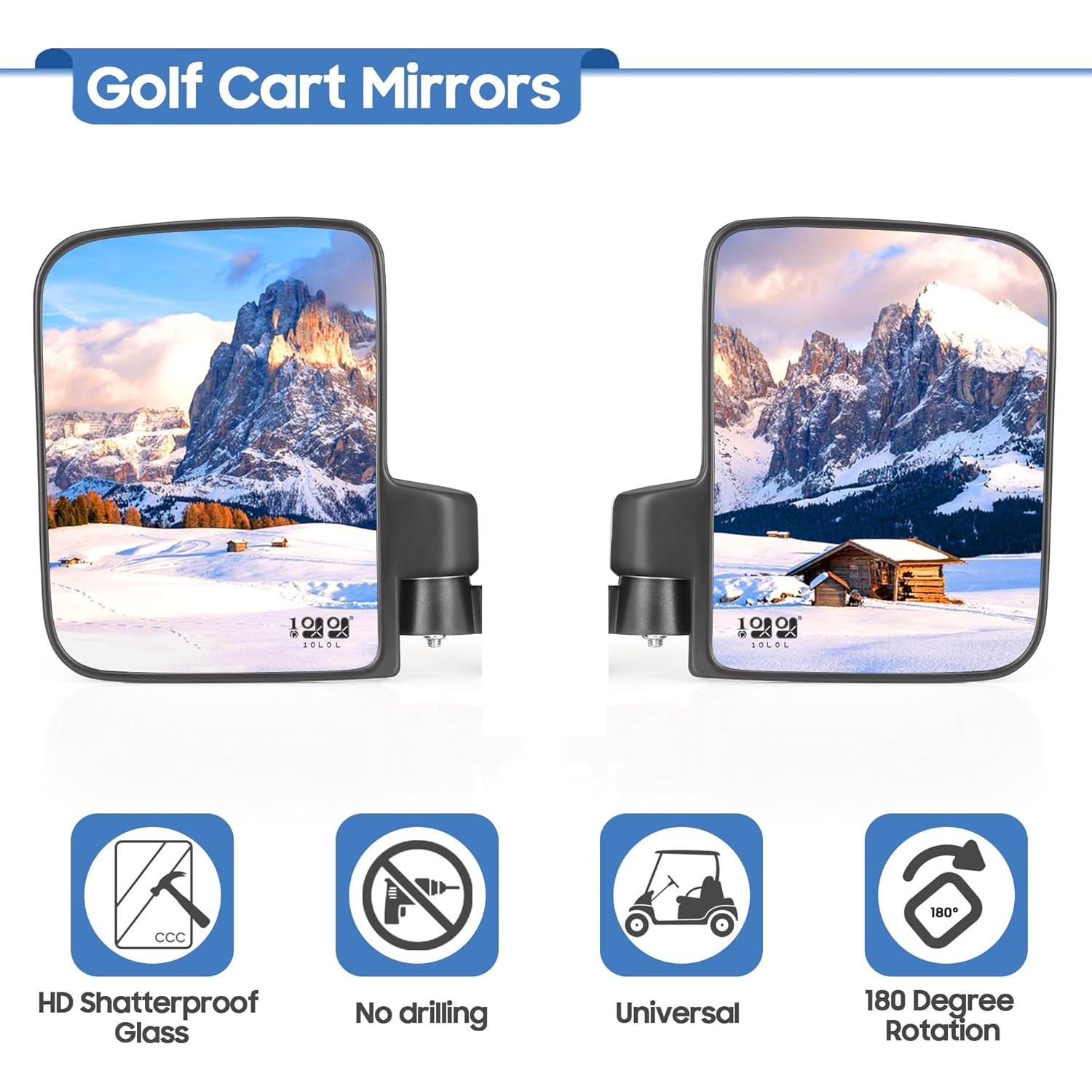 Espejos Laterales 9.99WORLD MALL para Carro de Golf Plegables