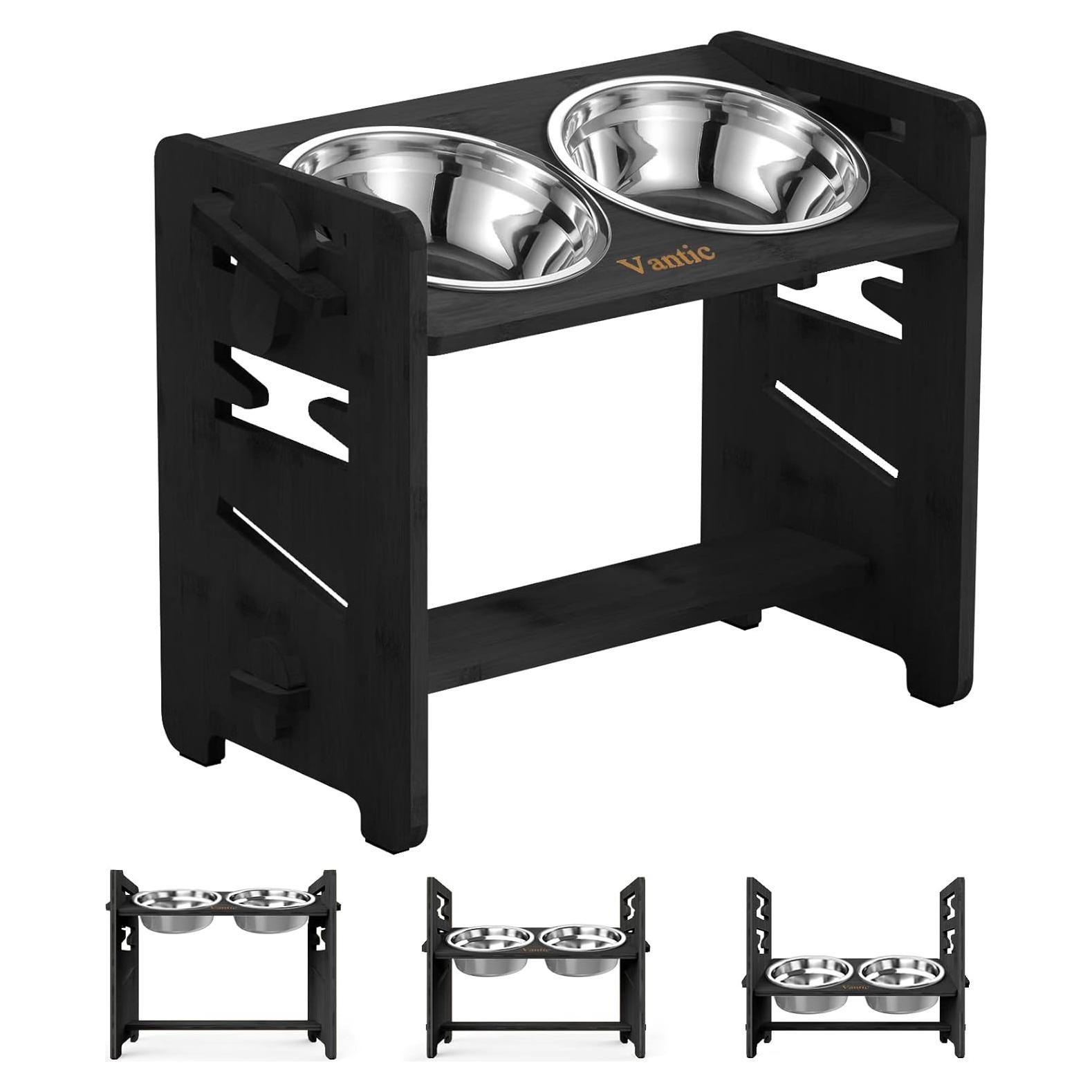 Soporte Elevado para Perros Vantic Ajustable 11.2 cm Negro