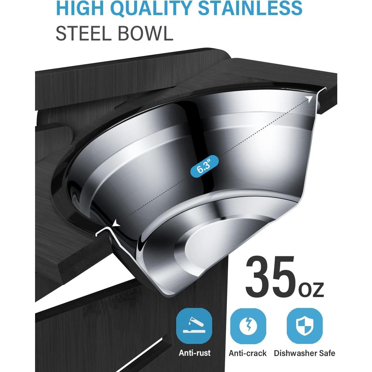 Soporte Elevado para Perros Vantic Ajustable 11.2 cm Negro