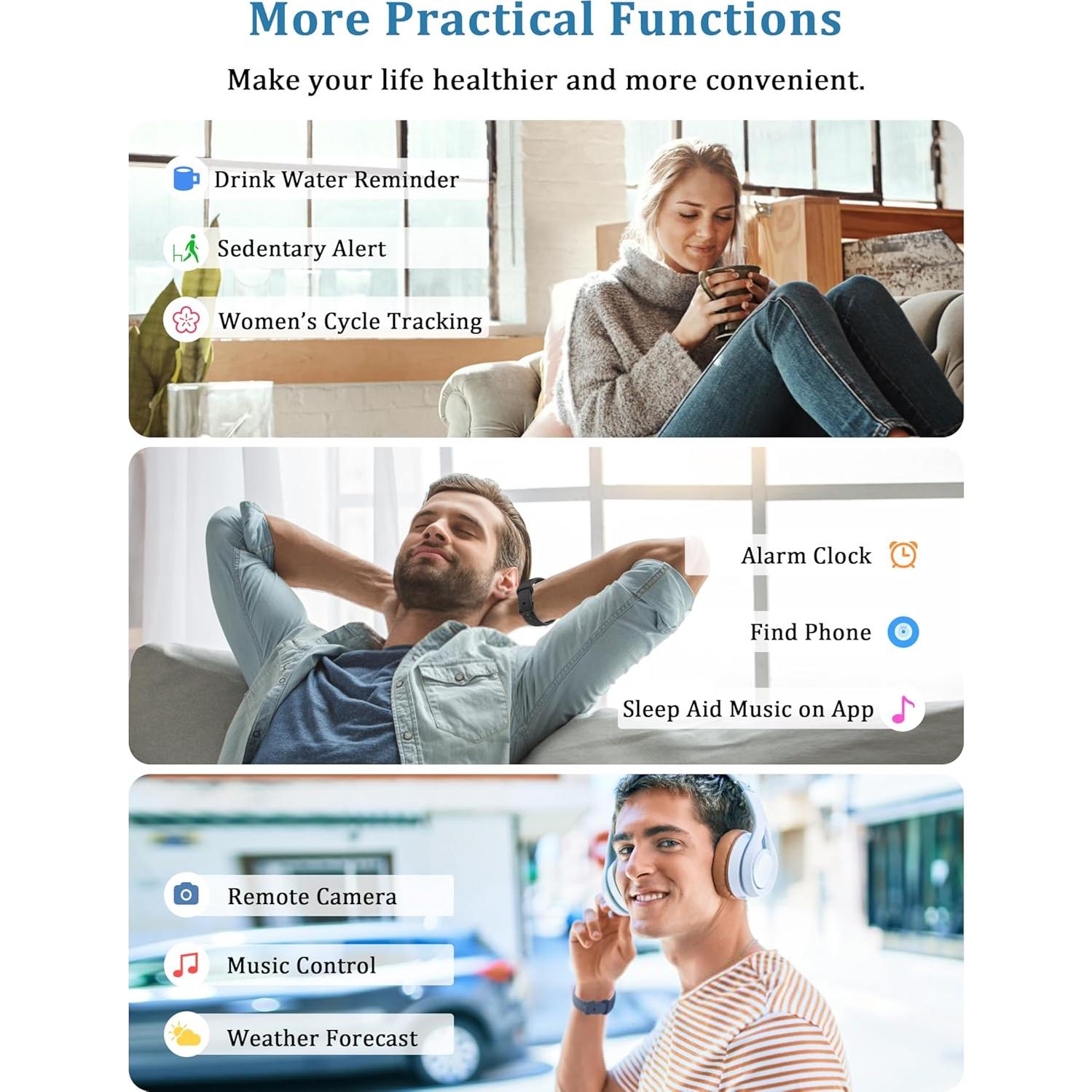 Reloj Inteligente LODIMEKE IDW26 1.83" IP68 Salud y Alexa