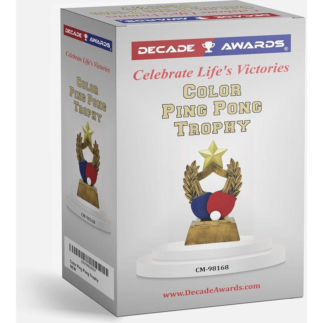 Trofeo de Ping Pong Decade Awards 16.5 cm Personalizado