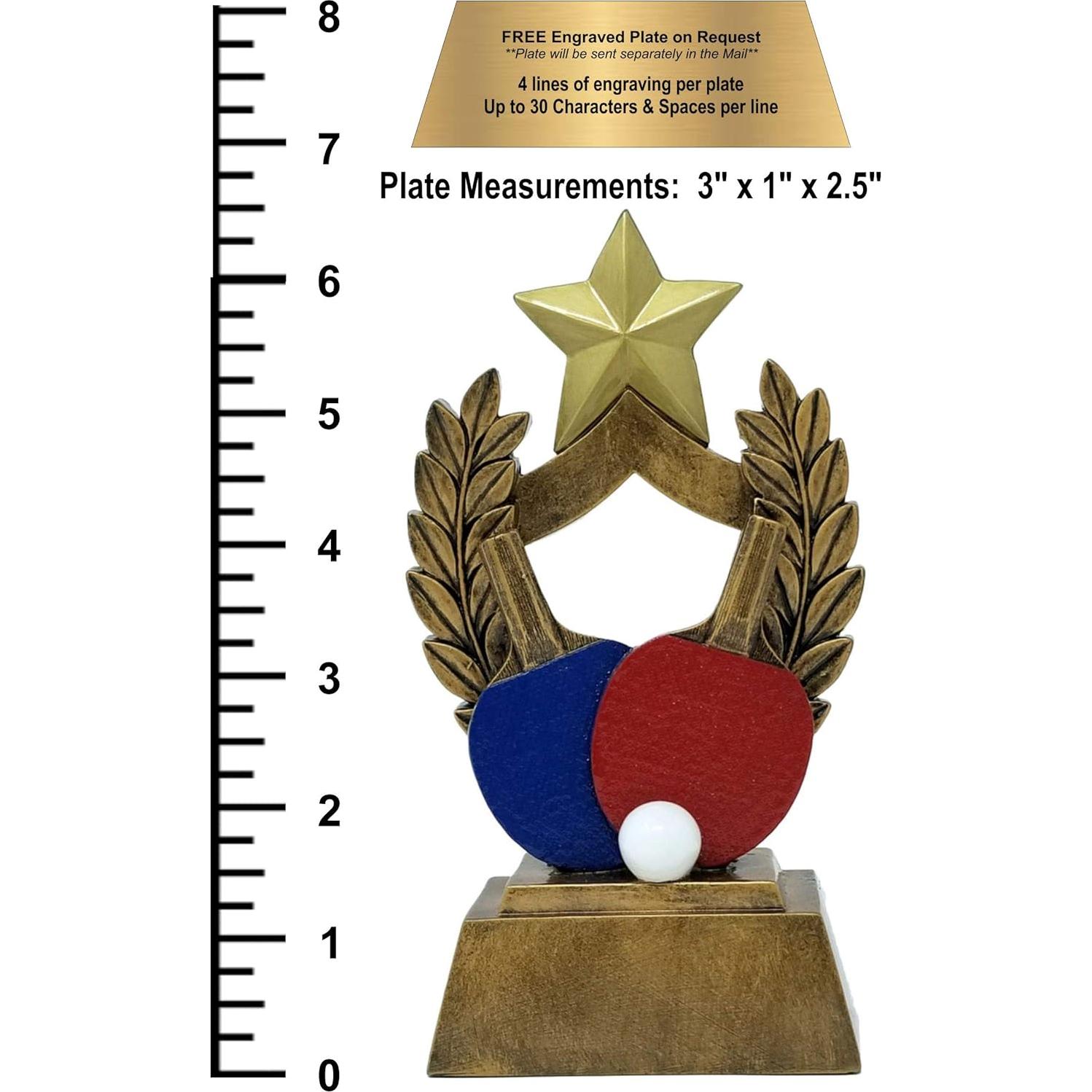 Trofeo de Ping Pong Decade Awards 16.5 cm Personalizado